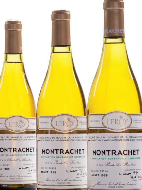 3 bottles of Montrachet 1988