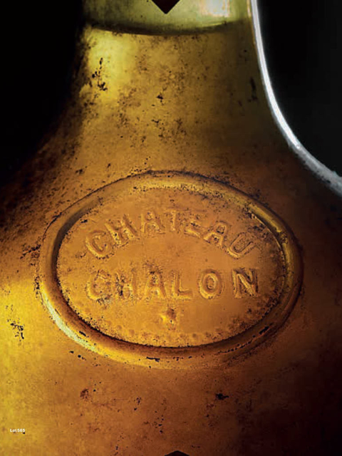 Detail of bottle neck of Chateau Chalon