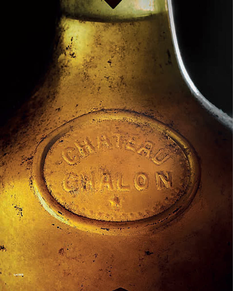 Detail of bottle neck of Chateau Chalon