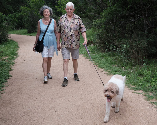 Rosy, Louis and Marcus in Phil Hardberger Park