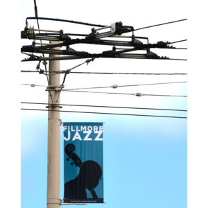 Electric bus wires and poster