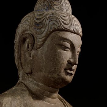 Head of stone Budha